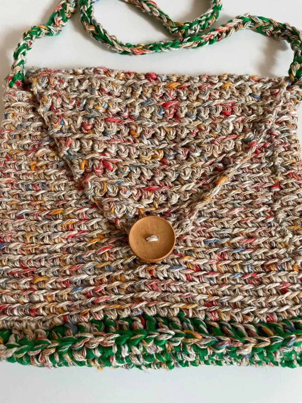 Crochet Soft Crossbody Bag, Everyday Lightweight Crossbody Bag